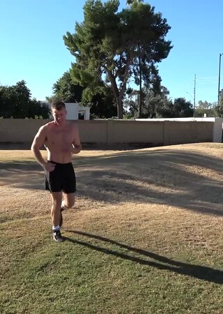 Hairy Football Jock Michael Kasten Jerks Off