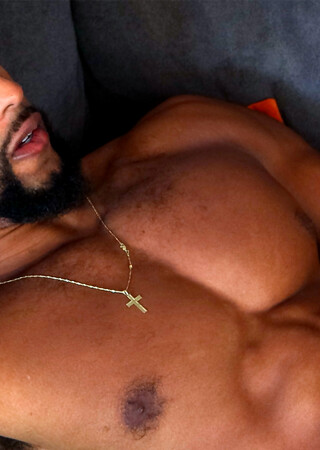 Draco Young Rubs Down His Grade-A Lean Meat